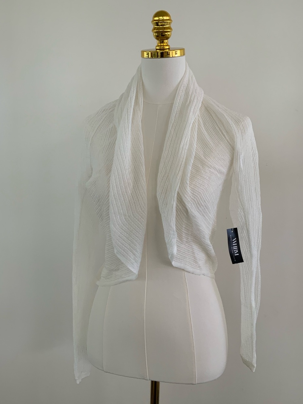 White House Black Market White Open-Knit Cover-Up